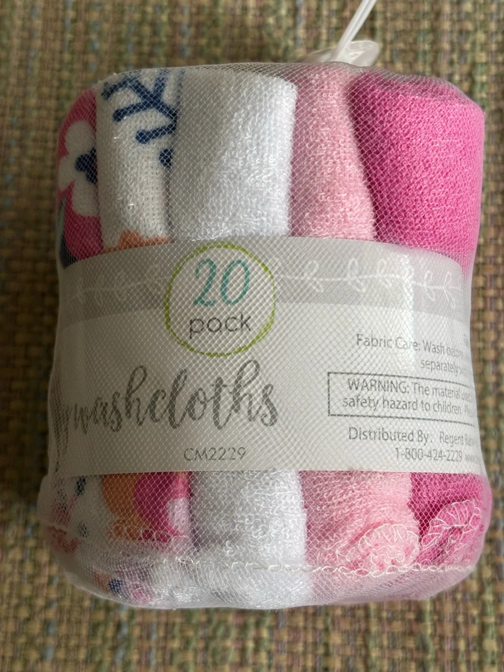 Baby Girl Bib and Washcloth Bundle